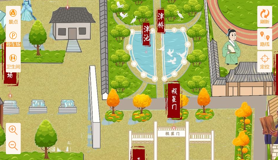 莲湖手绘地图景区语音讲解导览系统：智慧景区建设的基石